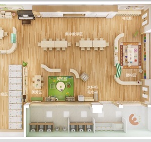 Eibele Ensemble de meubles pour enfants de garderie bon marché pour la crèche et le préscolaire Ensemble table et chaises en bois Vente en gros d'usine - Product Image 6