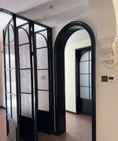 Fábrica con Certificación CE ISO9001, Puerta Francesa Moderna Insonorizada y Resistente a Huracanes, de Doble Vidrio, Aleación de Aluminio y Acero Inoxidable para Sala de Estar