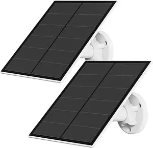 用于安全摄像头的太阳能电池板，用于微型USB和usb-c端口室外可充电电池摄像头的5W USB太阳能电池板，太阳能