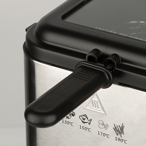 Friteuse électrique 2L avec corps en acier inoxydable, idéale pour la préparation de poulet frit et de frites. - Product Image 5