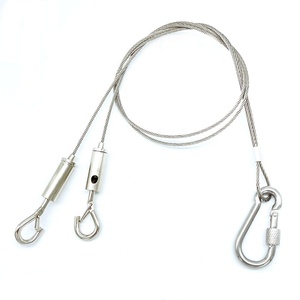 CODIRATO 4 pièces <span class=keywords><strong>Fil</strong></span> de <span class=keywords><strong>Suspension</strong></span> pour Photo, <span class=keywords><strong>Fil</strong></span> a Suspendre pour Image, Boucle de câble en Acier Inoxydable - Product Image 4