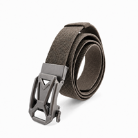 Ceinture tactique pour homme en nylon extensible robuste avec boucle automatique en alliage de zinc à dégagement rapide, personnalisable en usine