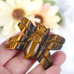 หินลาบราดอไรต์ธรรมชาติแกะสลักรูปแมงมุมสำหรับงานฝีมือตกแต่ง - Product Image 6