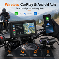 Navigation GPS pour moto 5 pouces IPS, double caméra, BSD, TPMS, étanche IP67, CarPlay sans fil, Android Auto, prend en charge OEM et ODM
