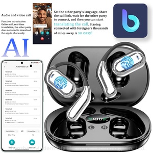 Auricolari Sportivi con Gancio Auricolare YYK-Q16 Traduttore AI Supporto per Oltre 100 <span class=keywords><strong>Lingue</strong></span> Chiamate Audio e Video e Assistente per Riunioni - Product Image 1