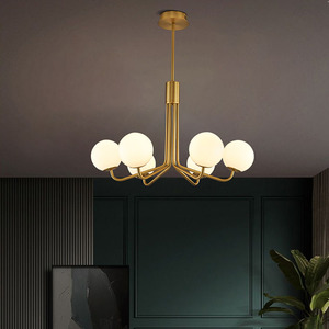 Lámpara led colgante de cobre, <span class=keywords><strong>luz</strong></span> para sala de estar, comedor, dormitorio, <span class=keywords><strong>ahora</strong></span> contraído - Product Image 2