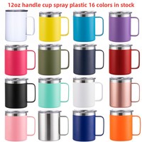 Tasse de bureau isolée européenne américaine de 12oz poignée en acier inoxydable 304 eau transfrontalière thé café jus bière bouteille sous vide