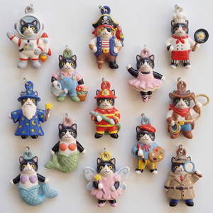 Nuevo y Popular Collar DIY con Colgante de Cobre de la Serie Gatos: Sirena, <span class=keywords><strong>Mago</strong></span>, Pirata, Chef, <span class=keywords><strong>para</strong></span> Mujer, Regalo, Joyería, Accesorios, Venta al por Mayor - Product Image 1