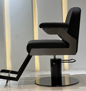 Silla de Barbero Hidráulica Negra de Acero de Tungsteno de Alta Resistencia, Silla de Estilismo para Salón de Belleza - Product Image 2