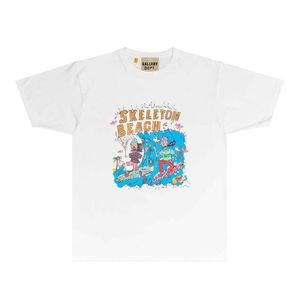 Trendy Retro Color Skeleton <strong>Surfing</strong> <strong>Print</strong> 100% Cotton Oversized Short Sleeved Summer High Street T-shirt GALLERYDEPT - Product Image 4