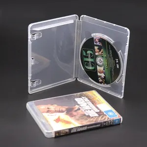 Penutup Kemasan Kustom Penyimpanan Plastik Pemegang CD Permainan Tunggal Casing PC Mini Portabel untuk PS2 PS3 PS4 Playstation 3 4 5