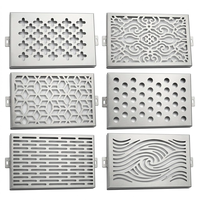Panneau de façade en aluminium découpé au laser avec motifs de nuages et de vagues, design découpé, tailles personnalisées disponibles pour la décoration extérieure des centres commerciaux