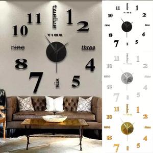 Reloj de Pared Moderno, Nuevo, Sin Marco, Grande, Retro, de Metal, Arte DIY, Decorativo, Adhesivo para Pared - Product Image 1