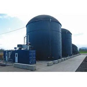 Biogasfabriek Met Afval Om Elektriciteit Op Te Wekken Voor Hotel