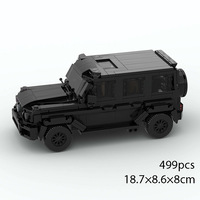 Plastique compatible pour voitures de course SUV de luxe en petites pièces, jouets de construction éducatifs MOC à assembler soi-même pour enfants