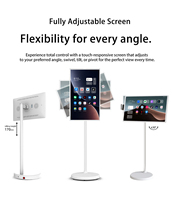 MJK Großhandel Android Tragbarer TV Smart Touchscreen 21,5-32 Zoll Vollständig Verstellbarer Ständer 5 Std. Akku für Innenbereich OEM-Optionen