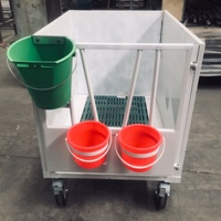 Étable à vaches à façade ouverte, air circulant confortable, acier galvanisé, modèle 3D, utilisation en jardin, cage pour veaux, porte ouverte pratique
