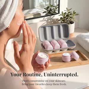 Juego <span class=keywords><strong>de</strong></span> recipientes <span class=keywords><strong>de</strong></span> viaje para artículos <span class=keywords><strong>de</strong></span> aseo - 6 recipientes <span class=keywords><strong>de</strong></span> viaje a prueba <span class=keywords><strong>de</strong></span> fugas con bolsa <span class=keywords><strong>de</strong></span> transporte, recipientes <span class=keywords><strong>de</strong></span> doble pared con carcasa rígida <span class=keywords><strong>de</strong></span> PLA - Rosa - Product Image 6