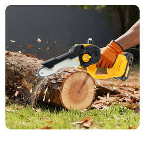 Mini Chainsaw 6 Inch Cordless 21V Lithium Battery Industrial & DIY Portable Tree Trimming <b>Saw</b> Compact Design for Small Spa - Product Image 1