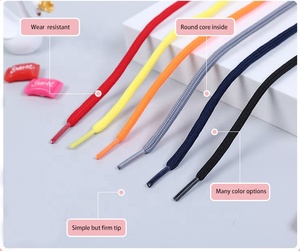 Cordones redondos de alta resistencia de 5mm para botas de trabajo de senderismo, <span class=keywords><strong>cuerda</strong></span> de cordón recubierta de Color sólido, uso versátil en bolsos y prendas - Product Image 6