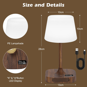 Large Capacity Table <b>Lamp</b>, IP55 Waterproof Cordless Shower <b>Lamp</b>, Rechargeable Dimmable LED Bath Light for Bathroom Camping - Product Image 6