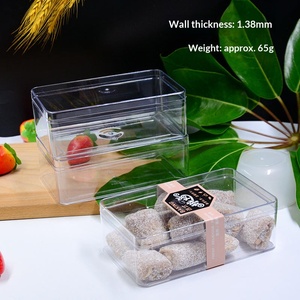 Boîte en plastique rectangulaire transparente la plus vendue avec couvercle, idéale pour le stockage de pâtisseries, biscuits, viande séchée et viande en flocons - Product Image 4