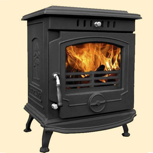 European Portable Contemporary Indoor Cast Iron <b>Small</b> Freestanding Home Heater Wood Burning <b>Fireplace</b> Stove Living Room - Product Image 3