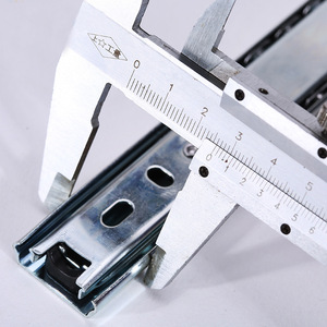 Correderas de cajón de dos secciones Leves, de acero laminado en frío y zincado, para cajones de muebles de escritorio. - Product Image 4