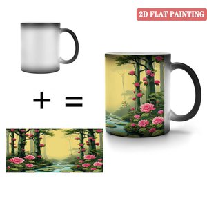 Novelty Gift Shop Mug 11oz Frosted Black <b>Ceramic</b> Heat Activated <b>Cup</b> - Product Image 4