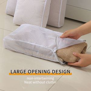 Bolsas de lavandería de malla de nido de abeja duraderas, bolsa de malla para lavar ropa en la lavadora, para ropa delicada - Product Image 4