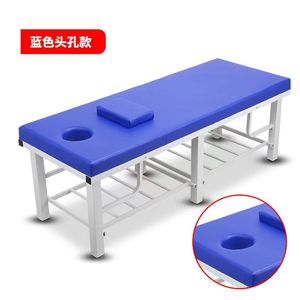 Cama de Masaje Heze ZL Modelo con Orificio para la Cabeza, Color Azul, Uso Profesional para Terapia - Product Image 1