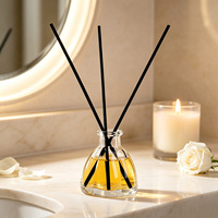 Flacon diffuseur en verre transparent de 30 ml pour huiles essentielles, avec logo personnalisé, parfum d'ambiance pour la maison, emballage avec boîte