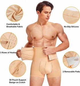 Faja Reductora de Cintura para <span class=keywords><strong>Hombre</strong></span>, con Varillas de Acero, Control de Abdomen, Estilo Corsé - Product Image 4