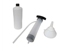 Kit manuel d'extraction d'huile et de liquides en plastique avec mallette rigide pour tondeuses à moteur de petite taille - Solution tout-en-un pour l'entretien des véhicules