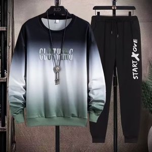 Conjunto Nuevo de Primavera y Otoño a la Moda <span class=keywords><strong>con</strong></span> Sudadera Tipo Pullover Casual y Holgada para Hombre <span class=keywords><strong>Camiseta</strong></span> de Manga Larga Ropa Deportiva <span class=keywords><strong>Traje</strong></span> de Dos Piezas - Product Image 4