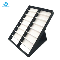 Boîte de présentation de lunettes de vue en gros, 16 compartiments avec couvercle, support vertical pour lunettes de soleil, présentoir de rangement pour magasin d'optique