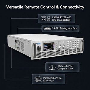 Système d'alimentation programmable pour montage en rack 3U PBS 2080-340L (80V/340A/10kW) |   Haute efficacité pour un cycle de vie de batterie avancé - Product Image 5