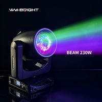 Lampu Moving Head 230W Dual Prisms (Dapat Ditumpuk) Pola Sinar IP20 Zoom DMX512 dengan Cincin Bercahaya untuk Klub Malam, DJ, Acara Pernikahan
