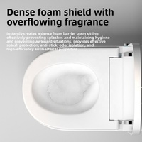 Ensemble WC mural intelligent de haute qualité avec réservoir d'eau dissimulé, télécommande, siège chauffant et couvercle à ouverture automatique