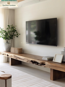 Meuble <span class=keywords><strong>TV</strong></span> moderne en bois massif, style luxe léger, pour salon, <span class=keywords><strong>petit</strong></span> appartement, avec rangement et <span class=keywords><strong>banc</strong></span> - Product Image 3
