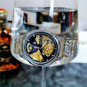 Montre Homme AOKULASIC Design Mode Automatique Mécanique Homme Luminescente Acier Inoxydable Étanche <span class=keywords><strong>Horloge</strong></span> Reloj Hombre - Product Image 5
