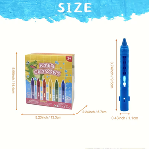 Set di Pastelli da Bagno Lavabili, Facili da Pulire, Colorati, per Doccia e Vasca, Giocattoli per Bambini - Product Image 2