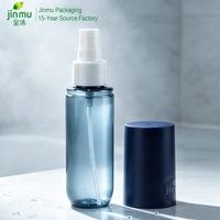 Botella Redonda de Spray Minimalista Premium en Azul Marino Mate con Tapa Pulverizadora, Envase de Tóner Recargable a Prueba de Fugas, Soporte ODM para Cosméticos