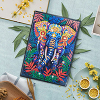 Carnet Rectangulaire A5 Personnalisable pour Peinture Diamant, Cadeau DIY Artistique, Broderie Diamant Motif Floral