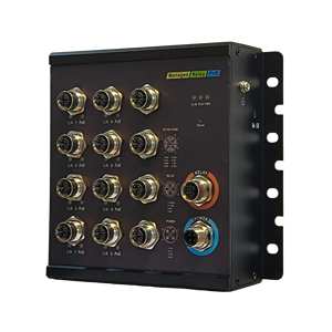 Switch PoE Gigabit Industrial L3 Administrado con VLAN, 12 Puertos IP67 M12, 128 Gbps, DC110V, Bypass <span class=keywords><strong>de</strong></span> 2 Canales, Presupuesto PoE <span class=keywords><strong>de</strong></span> 150W 170W 200W - Product Image 1