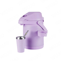 Kit de Yerba Maté Personnalisé en Acier Inoxydable : Carafe Thermique Isotherme avec Support de Tasse et Paille Bombilla