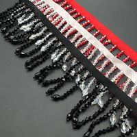 Perles de cristal de 5,5 cm, franges, pendentif en strass, dentelle pour vêtements, tenue de scène, robe de soirée, rideau