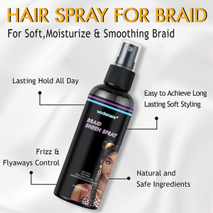 Factory Wholesale Organic Herbal Nourish Hair <strong>Braid</strong> Sheen <strong>Spray</strong> with Strong Hold &amp; Smoothing 120ml - Product Image 2