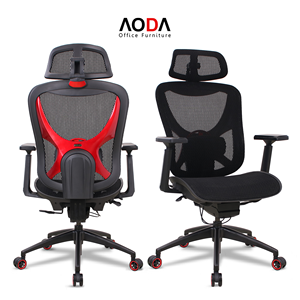 Chaise de bureau ergonomique en maille avec base en alliage d'aluminium, chaise pivotante de direction, chaise de bureau, échantillon gratuit en Israël - Product Image 1