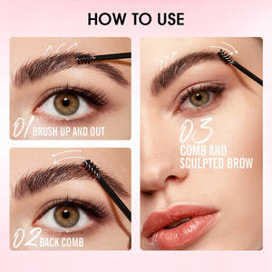 Nueva llegada Etiqueta privada Gel de cejas orgánico de larga duración Cera Vegan Eyebrow Sculpting Pomade Strong Clear Eyebrow Shaping Gel - Product Image 4